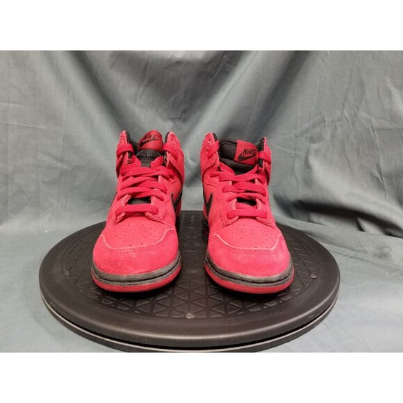 Nike Dunk High (PS) Sneakers Black Red Suede Size 13c Display NEW NO BOX ! - Picture 3 of 13